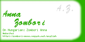 anna zombori business card